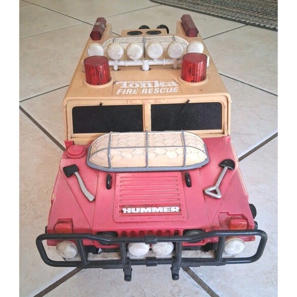Vintage 2000 Tonka Fire Department Rescue Hummer Toy Truck Working Sounds Hasbro - Picture 2 of 6